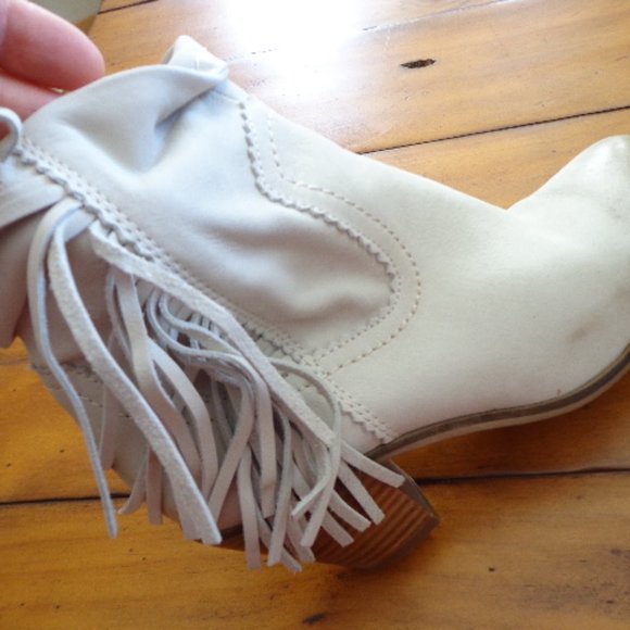 Sam Edelman Louie Bootie Ivory Nubuck 6M Leather - Picture 4 of 8